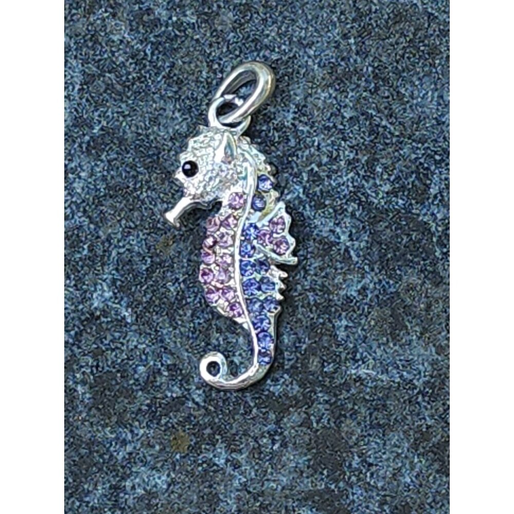 SeaHorse Pendant / Pink Purple BlackCharm Costume Jewelry ~ No Chain ~ Sea Horse
